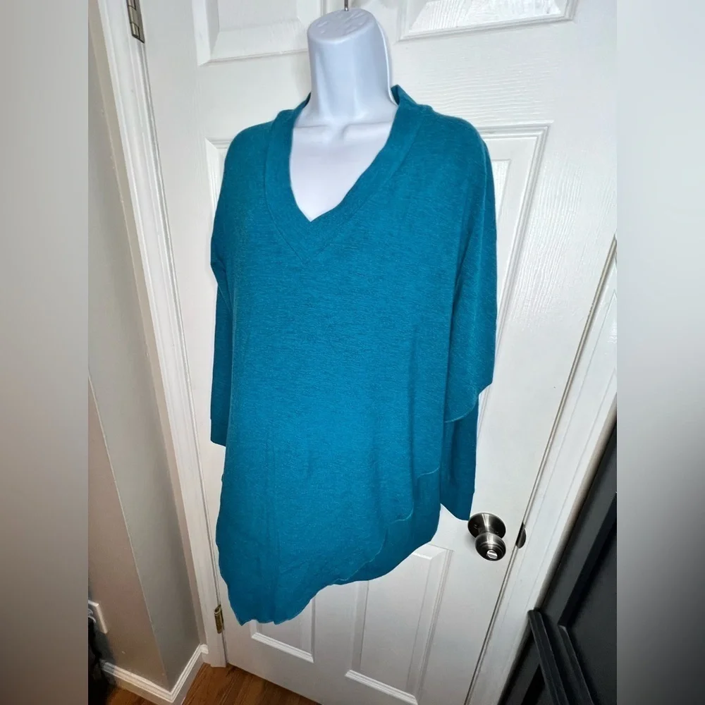 Soft Surroundings Women’s Small Madison Cape Tunic Sweater Top Asymmetrical S
